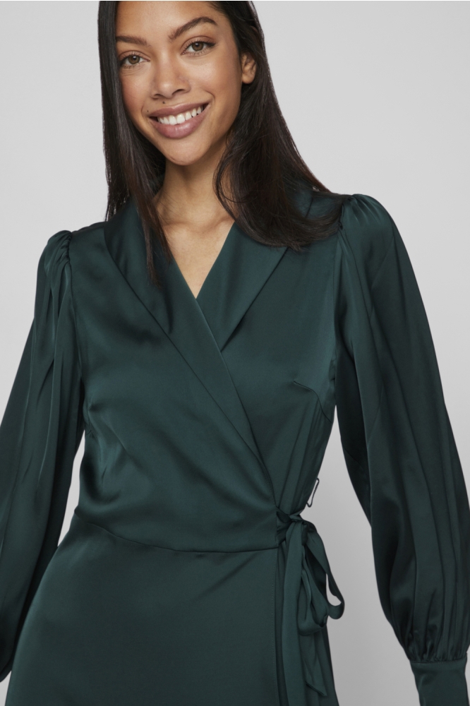 Vila groene dames jurk | Close up