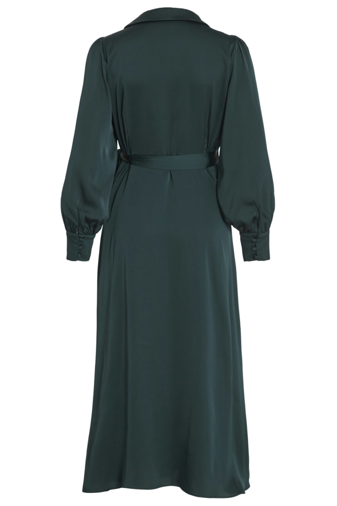 Vila groene dames jurk | Achteraanzicht