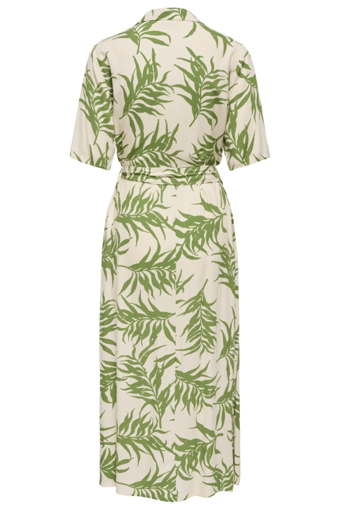 Jacqueline de Yong beige dames jurk | Achteraanzicht