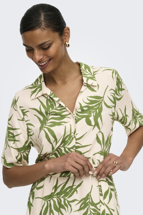 Jacqueline de Yong beige dames jurk | Close up