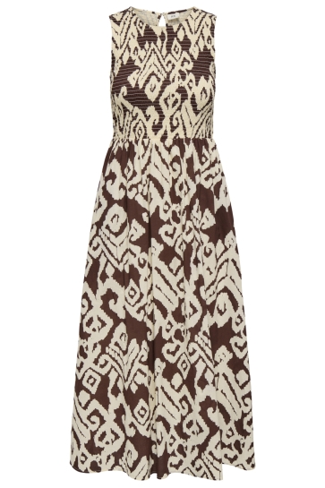 Jacqueline de Yong jdydiego s/l smock midi dress wvn n Bruin