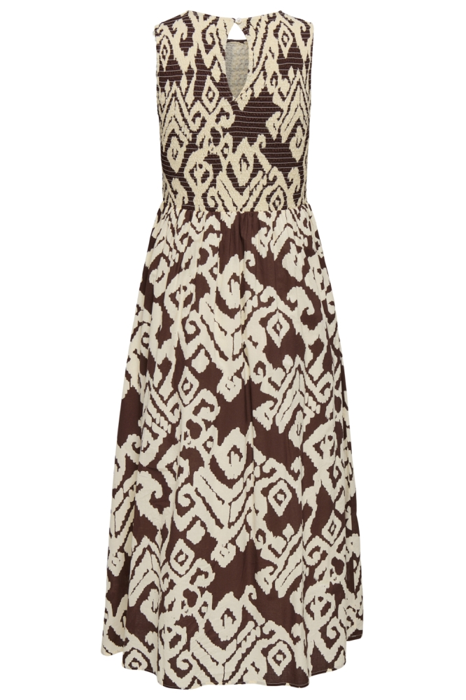 Jacqueline de Yong bruine dames jurk | Achteraanzicht