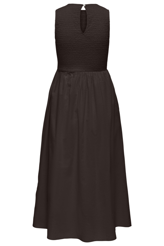 Jacqueline de Yong bruine dames jurk | Achteraanzicht