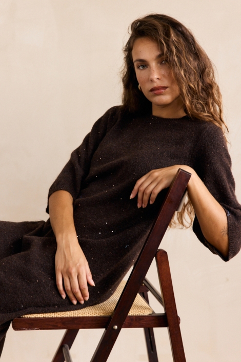 LolaLiza bruine dames jurk | Sfeerbeeld, In situatie