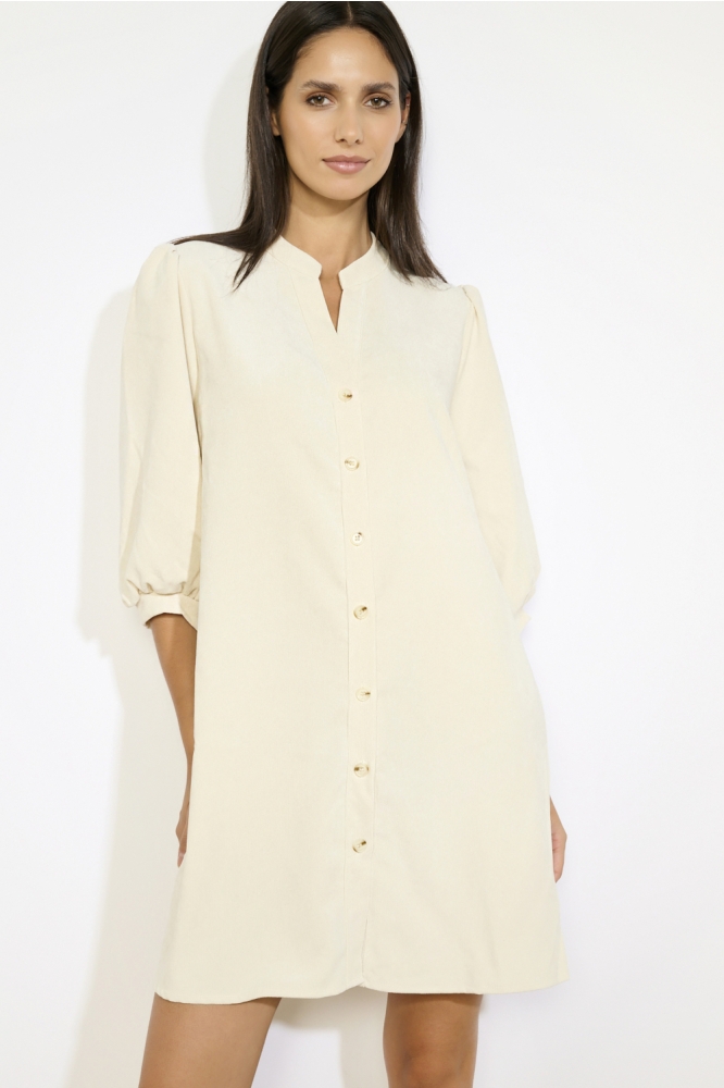 LolaLiza beige dames jurk | Model vooraanzicht