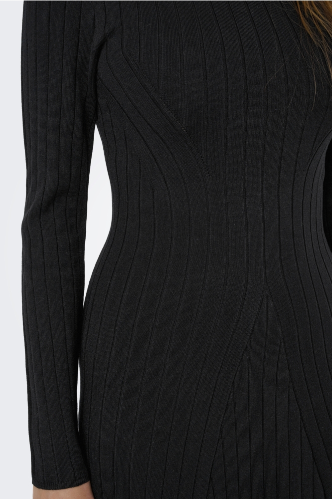 Jacqueline de Yong zwarte dames jurk | Unique Selling Point