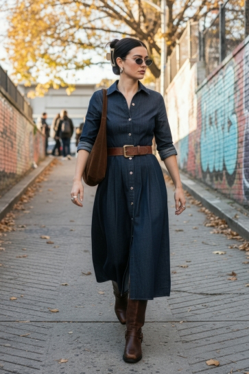 Hypedrop HDOSANA LS LONG SHIRT DRESS 32000105 Titan