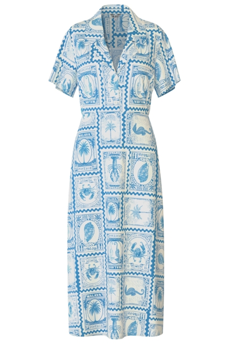 Object blauwe dames jurk | Vooraanzicht