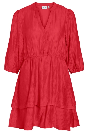 Vila Jurk VIKENILA V-NECK 3/4 DRESS/TES 14115818 Hibiscus