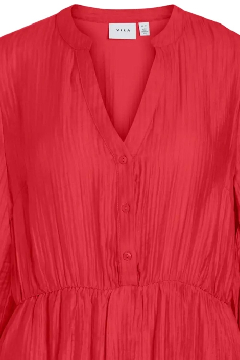 Vila rode dames jurk | Close up