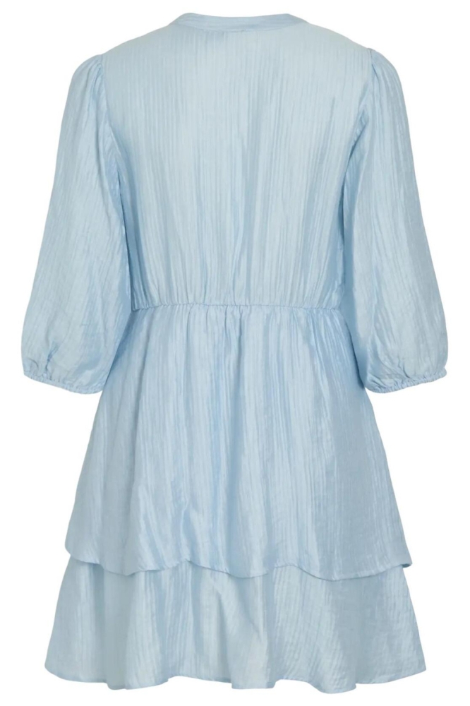 Vila blauwe dames jurk | Achteraanzicht