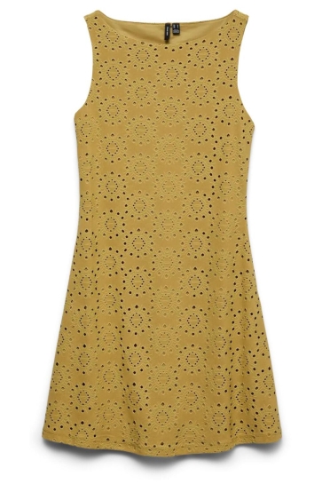 Vero Moda Jurk VMTASSA LIV SL BOAT NECK SHORT DRES 10344371 Willow