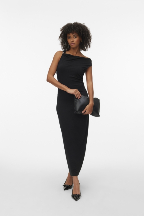 Vero Moda zwarte dames jurk | Model vooraanzicht