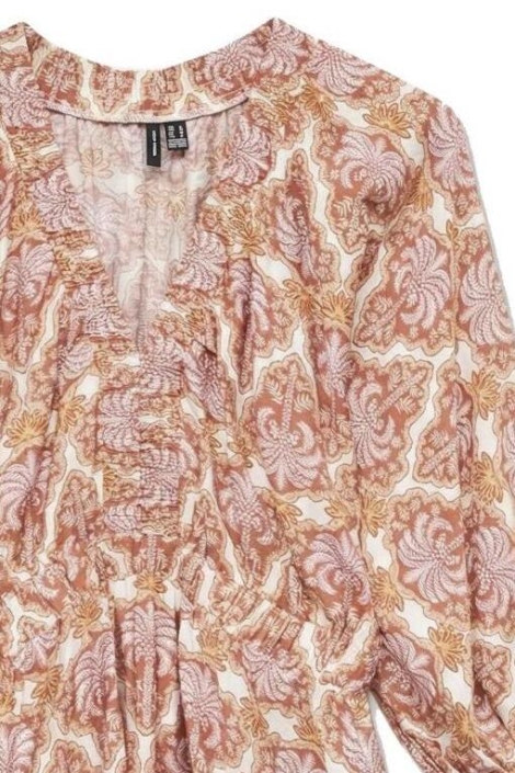 Vero Moda oranje dames jurk | Close up