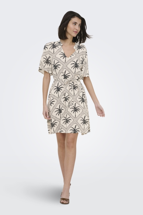 Jacqueline de Yong ecru dames jurk | Model