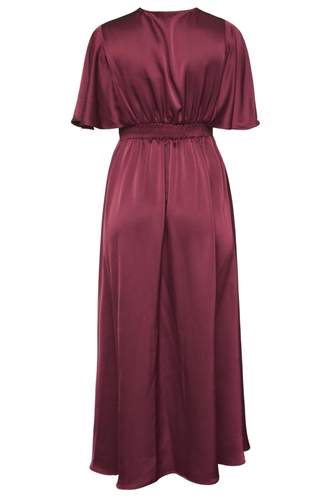 SisterS point bordeaux dames jurk | Achteraanzicht