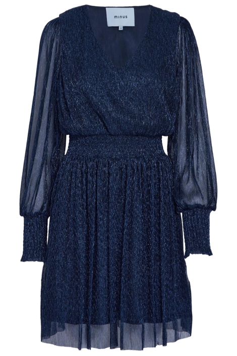 Minus blauwe dames jurk | Vooraanzicht