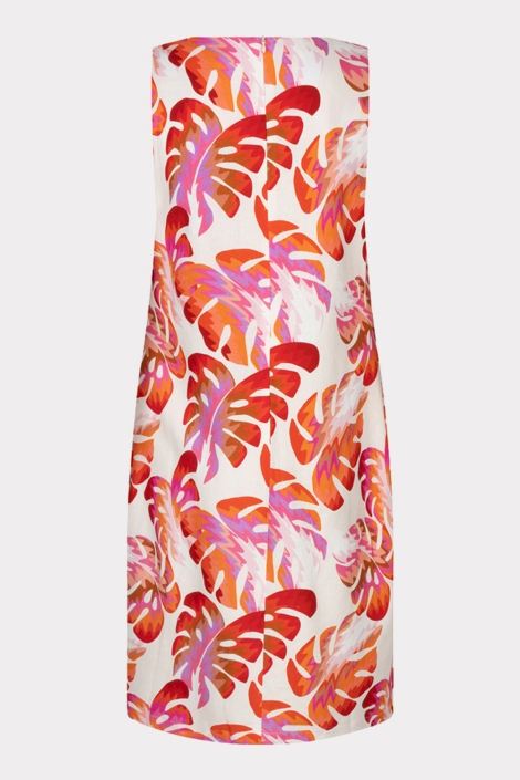 EsQualo beige dames jurk | Achteraanzicht