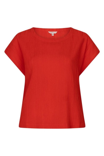 EsQualo Jurk TOP FANCY CRINKLE HS26 10234 RED