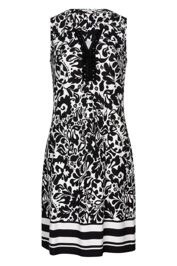 EsQualo Jurk DRESS SLV LSS GOLDEN HS26 30204 Print