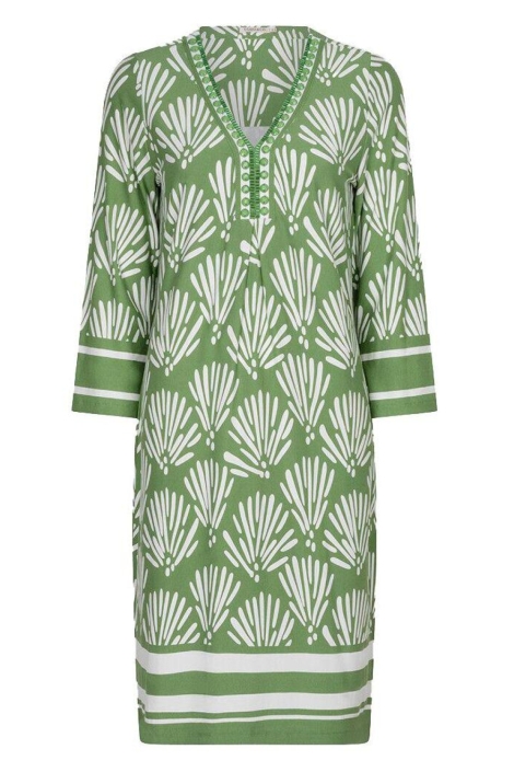 EsQualo groene dames jurk | Vooraanzicht