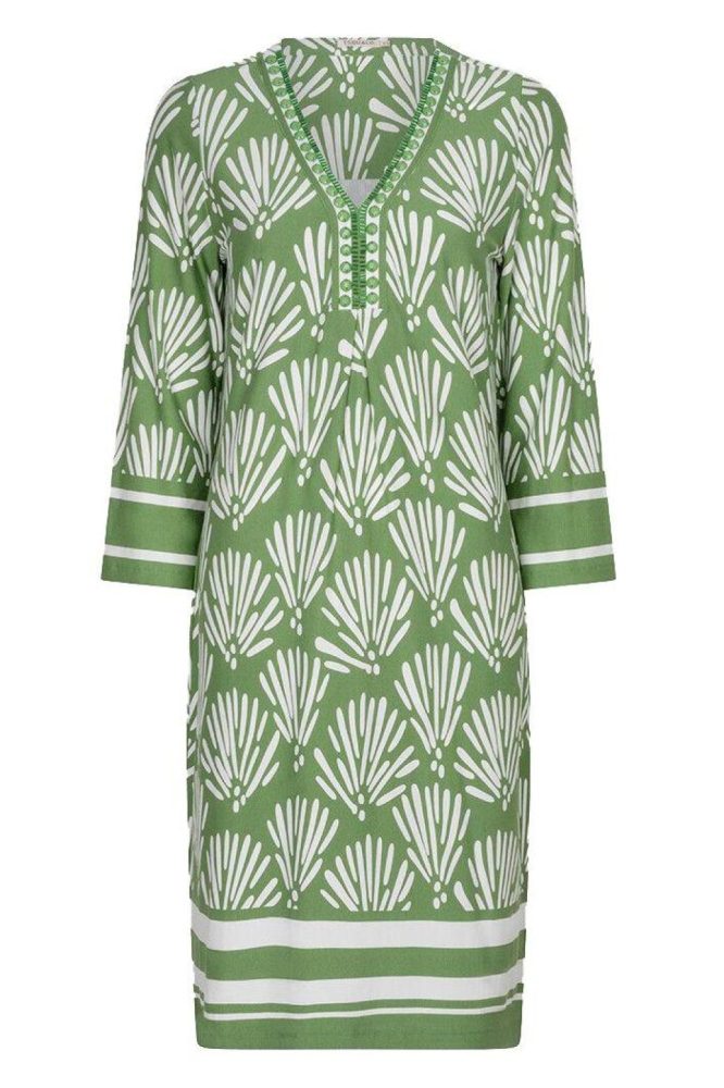 EsQualo groene dames jurk | Vooraanzicht