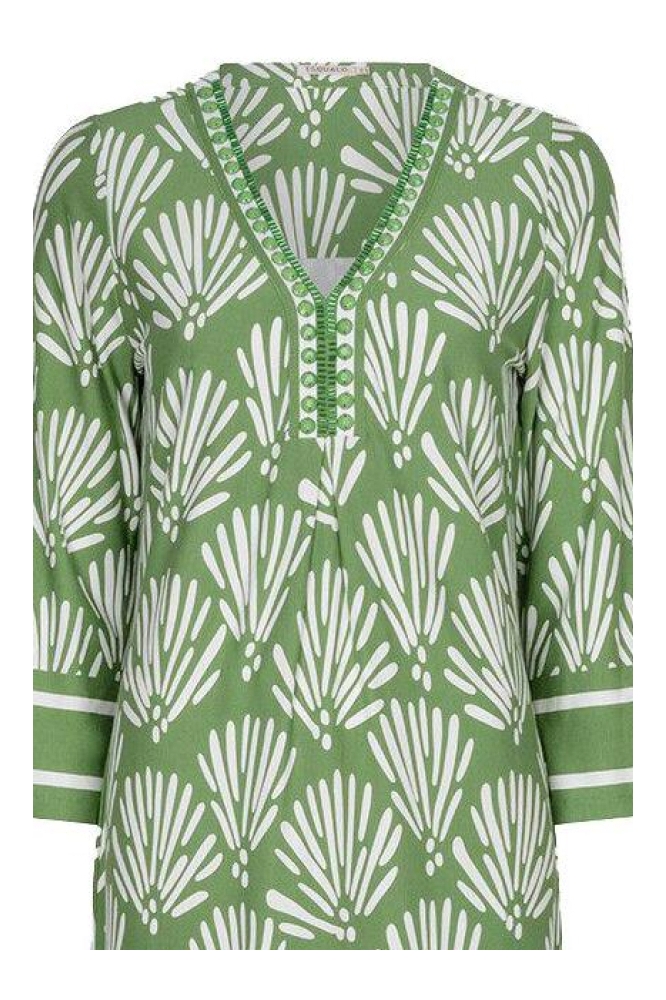 EsQualo groene dames jurk | Close up