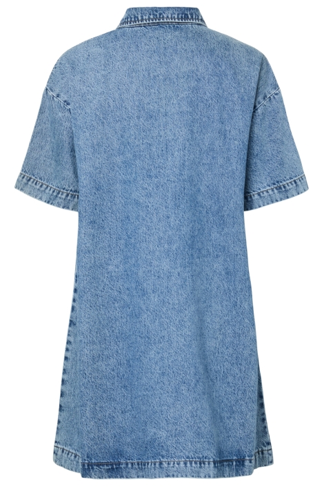 Pieces blauwe dames jurk | Achteraanzicht