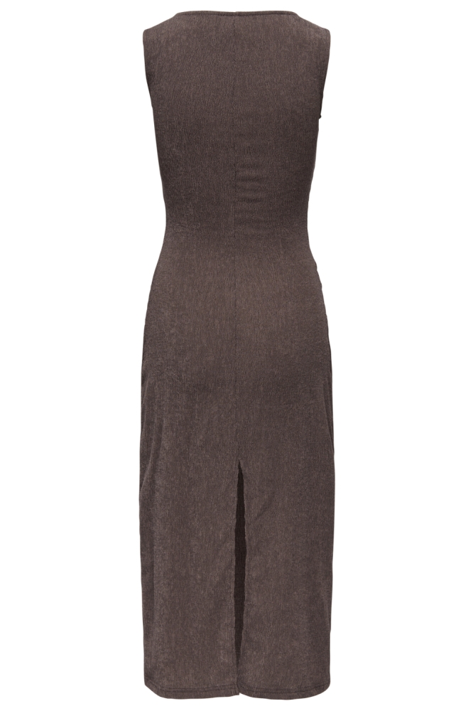 Only bruine dames jurk | Achteraanzicht