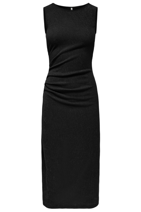 Only zwarte dames jurk | Model vooraanzicht