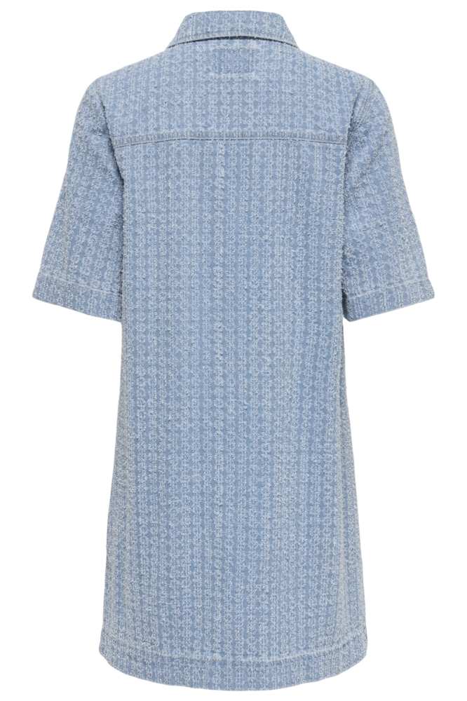 Only blauwe dames jurk | Achteraanzicht