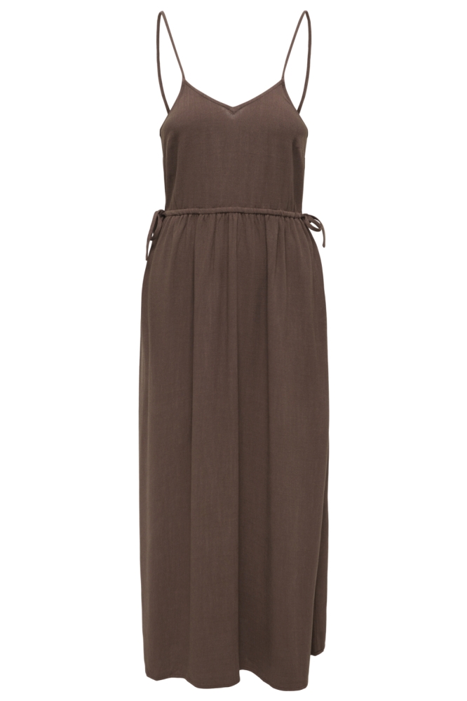Only bruine dames jurk | Vooraanzicht