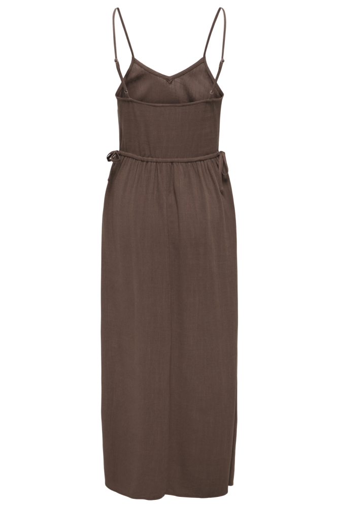 Only bruine dames jurk | Achteraanzicht