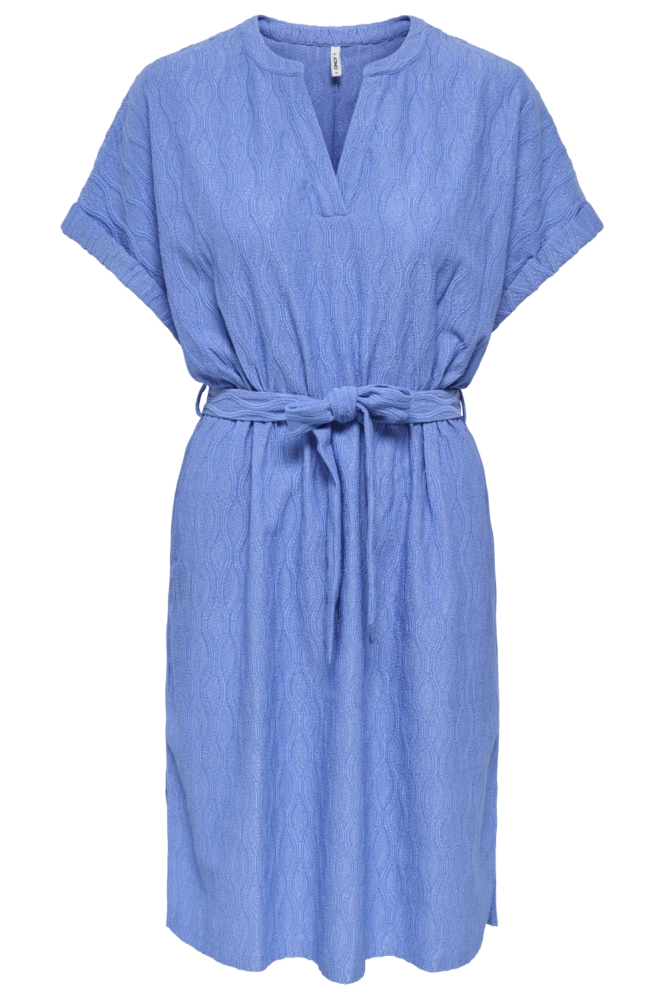 Only blauwe dames jurk | Vooraanzicht