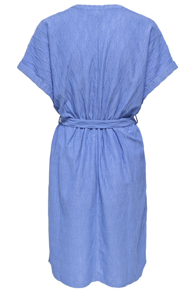 Only blauwe dames jurk | Achteraanzicht