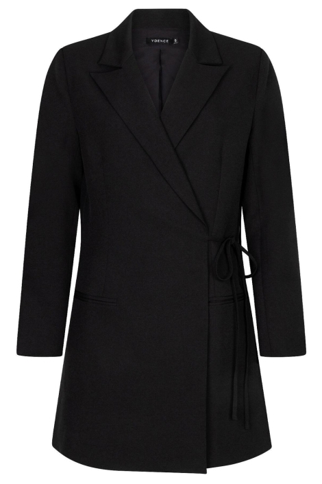 Ydence zwarte dames jurk | Vooraanzicht