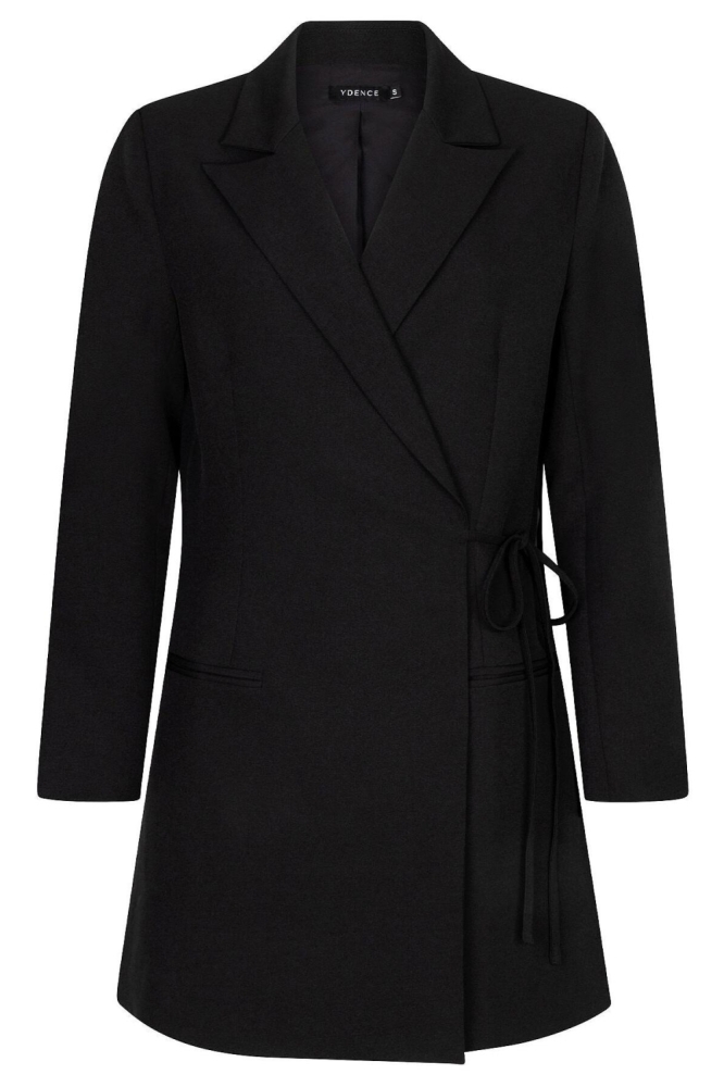 Ydence zwarte dames jurk | Vooraanzicht