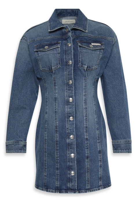 Calvin Klein blauwe dames jurk | Vooraanzicht