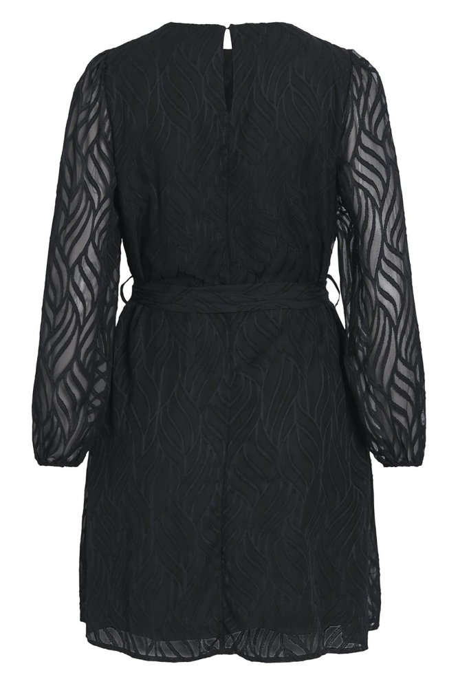 Vila zwarte dames jurk | Achteraanzicht