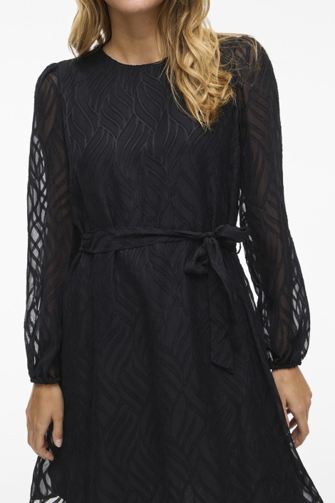 Vila zwarte dames jurk | Close up