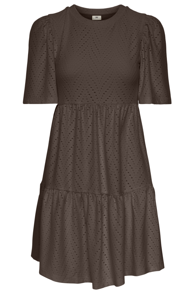 Jacqueline de Yong bruine dames jurk | Vooraanzicht