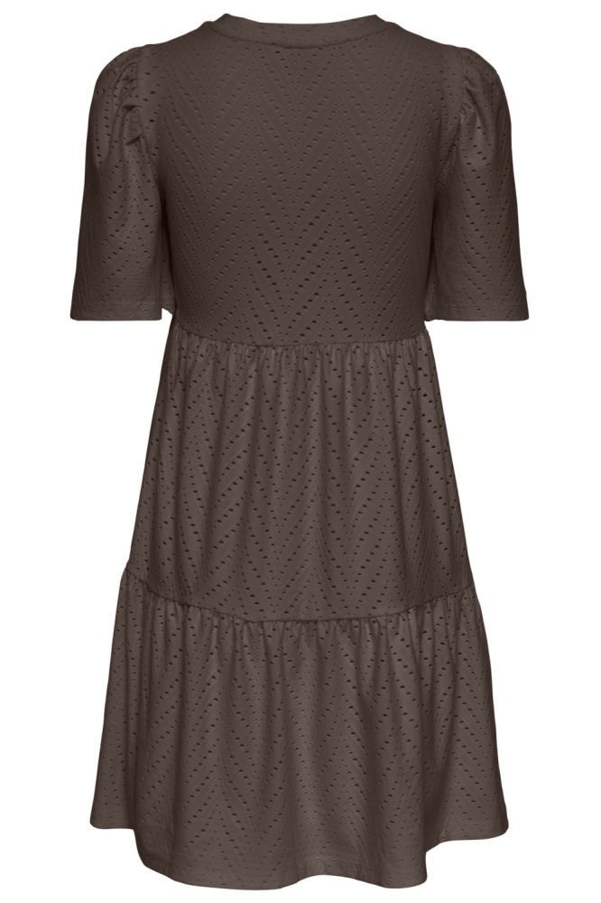 Jacqueline de Yong bruine dames jurk | Achteraanzicht