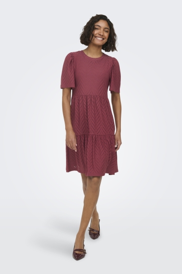 Jacqueline de Yong jdycarla cathinka s/s dress jrs noo Bordeaux
