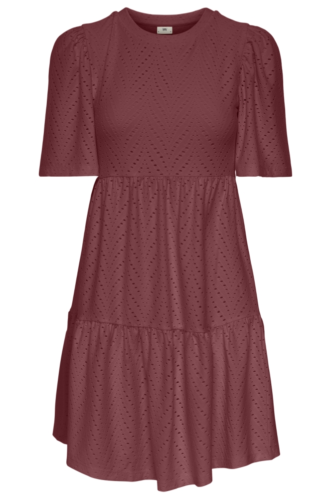 Jacqueline de Yong bordeaux dames jurk | Vooraanzicht