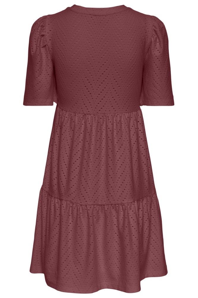 Jacqueline de Yong bordeaux dames jurk | Achteraanzicht