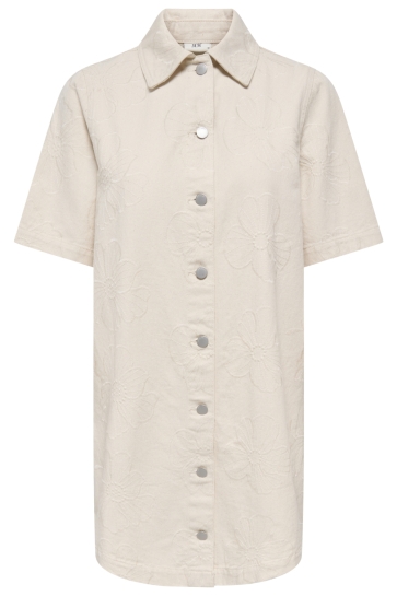 Jacqueline de Yong Jurk JDYHAVANNA 2/4 EMB ECRU DRESS DNM 15374338 Ecru/EMBROIDERY