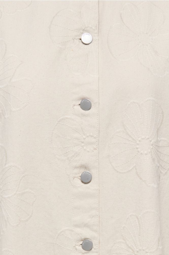 Jacqueline de Yong ecru dames jurk | Close up