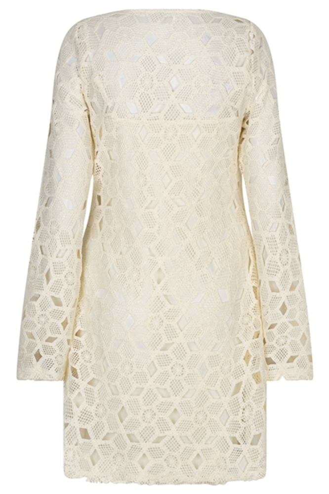 Lofty Manner beige dames jurk | Achteraanzicht