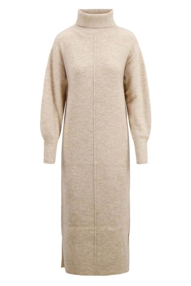 Zusss beige dames jurk | Vooraanzicht