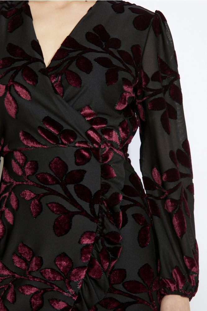 LolaLiza zwarte dames jurk | Close up